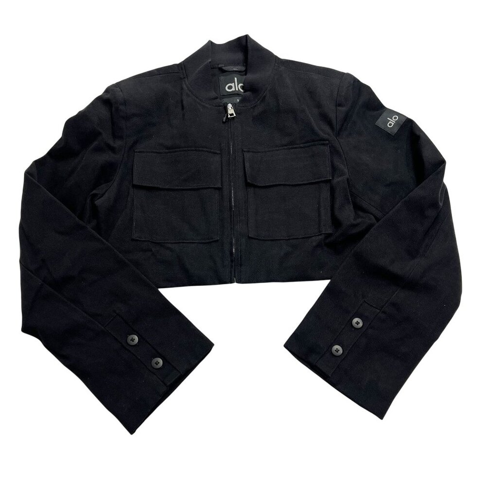 ALO Yoga Cropped Main Character Jacket in Black